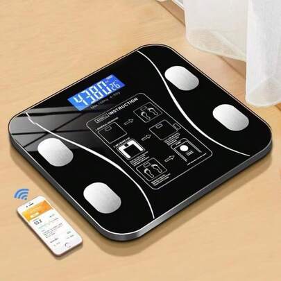 Balança Corporal Bioimpedância Profissional Bluetooth Balança Digital até 180kg Resultado no Celular