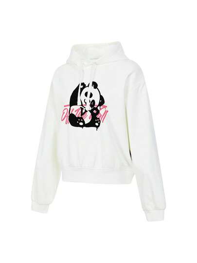 Áo Hoodie Nữ Vans Họa Tiết Gấu Trúc Dễ Thương, Áo Pullover Dài Tay Có Mũ Thể Thao Thường Ngày VN000KFEFS8