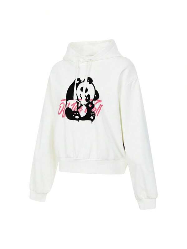 Áo Hoodie Nữ Vans Họa Tiết Gấu Trúc Dễ Thương, Áo Pullover Dài Tay Có Mũ Thể Thao Thường Ngày VN000KFEFS8