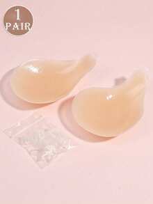 1pc Reusable 3-4 Times Silicone Adhesive Invisible Nipple Cover Bra Lift Tape, Suitable For Various Bust Shapes, Halter Design, Strapless For Sleepwear, Swimwear, Backless Dresses, Formal Gowns - Multicolor - View 8