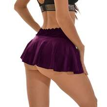 Ultra Mini falda Sexy para mujer, informal, nuevo por encima de la rodilla, negro, corto, moda de verano y otoño, ropa de fiesta para discoteca para mujer - azul - Ver 5