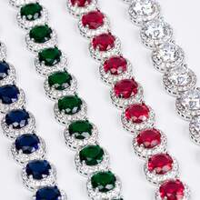 1pc 17.5cm+2.5cm Women's Fashion Bracelet, Jewelry, Minimalist | Elegant, Detachable Extension Clasp, Adjustable Length, Inlaid Colorful Zirconia, Hypoallergenic, Suitable For Women's Daily Wear | Festivals | Multiple Occasions, Great Gift For Girlfriend Or Best Friend - Bracelet - View 9