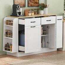 Modern Sideboards With Lower Tables, Sideboards With Lower Cabinets And External Dishes For Kitchens, Kitchens And Kitchens (Weiß) - White - View 4