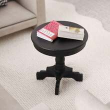 4 Colors Mini Wooden Round Table - Comes With Mini White Lace Tablecloth, Mini Round Table In White Box, Decorative Ornament, Miniature Furniture Model, Dollhouse Toy, 1:12 Scale Round Table Model, Micro Landscape Room Decor, Exquisite Wooden Craft - Multicolor - View 16