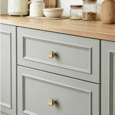 1 pièce Poignée de tiroir/placard de style français de luxe en alliage de zinc argent brillant, design minimaliste