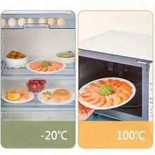 100/300个装弹性食品盖，可拉伸透明塑料碗盖，一次性厨房食品保鲜膜。适用于碗、饺子、糕点等。多色可重复使用碗盖，亮色条纹设计。 - 彩色 - 查看 5