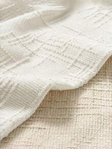 1PC Textured Throw Pillow Covers Thick Chenille Decorative Pillows, Modern Boho Farmhouse Home Decor Neutral Cushion Covers For Couch Sofa Living Room Bedroom - White - View 4