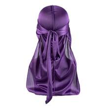 ZTZI Fashionable Satin Long Tail Durag, Hip Hop Street Headwrap, Solid Color Party Polyester Durag, All Season,Festival,Travel - UU4801 - View 17