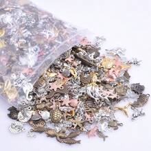 Bộ 30/50/100 chiếc mặt dây chuyền hình mực, sao biển, vỏ sò bằng hợp kim thuộc dòng Ocean Series - phụ kiện làm trang sức DIY. - trộn ngẫu nhiên - Xem 4