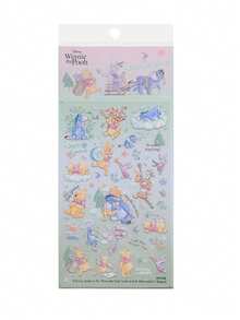 Hình dán hoạt hình Winnie the Pooh màu vàng dễ thương, chính hãng Disney, họa tiết dập nổi 3D, dùng được cho điện thoại, laptop, sổ tay, bình nước, đa năng. - Màu be - Xem 5