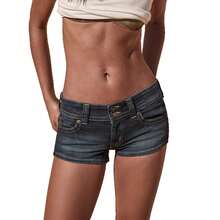 Women's Shorts, Low Rise Washed Y2K Street Casual Summer Shorts - 淺藍色 - 查看 6