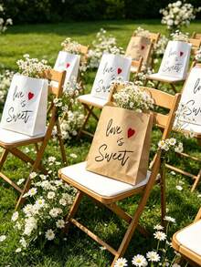 100/60/50/30 chiếc túi giấy Kraft màu nâu, in hình trái tim màu đỏ và dòng chữ "Love Is Sweet", túi quà tặng lãng mạn phù hợp cho Ngày Valentine, kỷ niệm, lễ cưới, tiệc cô dâu, gói quà lãng mạn và các sự kiện ngày lễ. - Nhiều màu - Xem 10