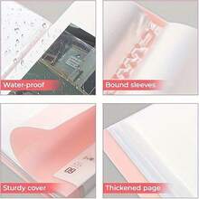 1 pièce à pochettes transparentes de format A4 30,5 * 23 cm avec 30 poches, fournitures de bureau, fournitures d'apprentissage, rangement de documents, organisateur de bureau, essentiel pour le bureau et les études - A4 - Voir 6