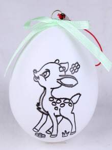 DIY Easter Egg Crafts, Realistic Hand-Painted On Plastic Eggshells, Spherical Graffiti Painting, Comes With Paintbrushes And Paints. - A - View 12