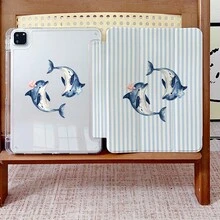 1 chiếc ốp lưng máy tính bảng in hình cá heo dễ thương, có khe cắm bút, chân đế từ tính đa góc và chức năng tự động tắt/mở màn hình, tương thích với iPad Pro/Air, , Pad 5/6/7, Matepad, Honor Pad. - Nhiều màu - Xem 7