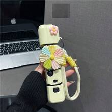 Ốp bảo vệ 7 màu hoa hướng dương hồng cho máy ảnh Pocket 3, chất liệu TPU mềm, chống rơi vỡ, chống trầy xước, kèm dây đeo. - Xem 3