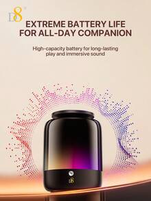 D8 Altavoz Bluetooth con soporte magnético 4 en 1 para mujeres, accesorio de moda 3C, espectáculo de luces RGB, sonido estéreo envolvente de 360° real, emparejamiento TWS y múltiples modos de escucha, soporte para teléfono con imán N52 de gran fuerza, ángulo y altura ajustables, compatible con iPhone 17/16/15/Pro/Pro Max, altavoz portátil con soporte magnético para escritorio, dormitorio, viaje - Ver 9