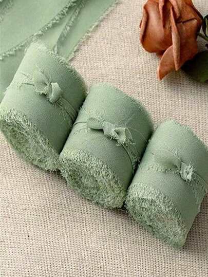 1 cuộn/3 cuộn/6 cuộn ruy băng satin chiffon tua rua thủ công tự làm để gói quà, kích thước 1,5 inch x 5 yard, ruy băng satin trang trí tua rua, thích hợp cho thiệp mời đám cưới, bó hoa cưới, gói quà, đồ thủ công tự làm, trang trí cảnh quan, trang trí ngày lễ, trang trí phòng, trang trí nhà cửa, trang trí văn phòng, trang trí tiệc theo chủ đề, quà tặng ngày Valentine