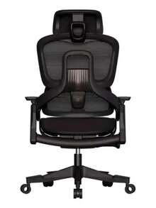 Elements Calira Mesh Breathable Office Chair With Lumbar Support, Black - A - View 3