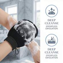 Găng tay tẩy tế bào chết unisex, găng tay chà rửa toàn thân bằng sợi viscose, khăn tắm tẩy tế bào chết kiểu Hàn Quốc - dụng cụ tẩy tế bào chết toàn thân để loại bỏ da chết, găng tay chà rửa khi tắm. - A - Xem 1