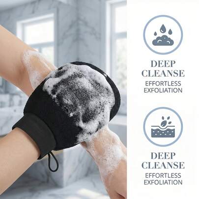 Găng tay tẩy tế bào chết unisex, găng tay chà rửa toàn thân bằng sợi viscose, khăn tắm tẩy tế bào chết kiểu Hàn Quốc - dụng cụ tẩy tế bào chết toàn thân để loại bỏ da chết, găng tay chà rửa khi tắm.