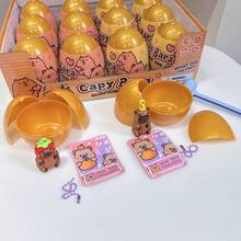 Cute Capybara Surprise Egg Pendant Party Gift Box With 11 Surprises Golden Eggs Decorative Card Birthday Family Gathering Travel Prizes Perfect Gift For Women Back To School Season Stress Relief Fun Playful OUR5 - 1 Piece (random Color) - View 9