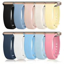 Bộ 10 dây đeo đồng hồ thể thao bằng silicon mềm mại, tương thích với Apple Watch 38mm 40mm 41mm 42mm 44mm 45mm 46mm 49mm, phù hợp với các dòng Watch Series 10, SE, 9, 8, 7, 6, 5, 4, 3, Ultra, bộ quà tặng thời trang cần thiết cho người yêu thích thể thao. - nhiều màu 10 - Xem 12