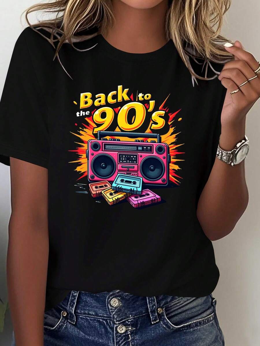 Women T-Shirts - Black - View 1