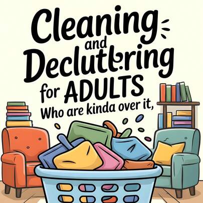 Cleaning And Decluttering For Adults, Who Are Kinda Over It, 24 Sheets Of 120g Thick Paper, Pearl Paper Craftsmanship, Planning Checklist, Decluttering, A Suitable Birthday Gift For People Who Love Planning, Back-To-School Gift, Graduation Gift, Father's Day And Mother's Day Gift, 7.9x7.9''.
