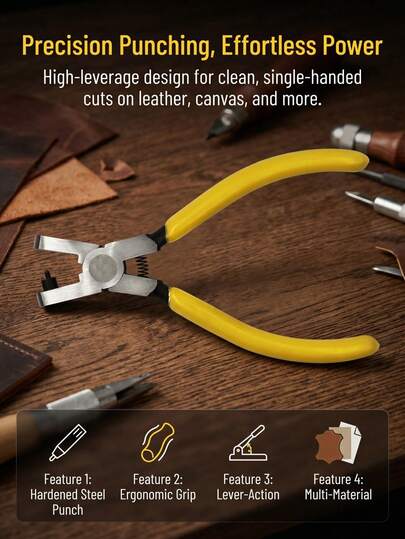 1个2毫米通用表带钳，皮革打孔工具，打孔器，标签打孔器，表带打孔器，返校季