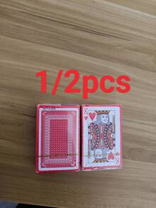 1副标准扑克牌，2副标准扑克牌，成人扑克牌，防水扑克牌，大号高级小丑牌，圣诞礼物，节日派对用品，扑克牌，扑克牌，纸牌游戏，纸牌游戏，扑克牌盒，扑克牌收纳盒，扑克牌，扑克牌，纸牌游戏，扑克牌，扑克牌，游戏，扑克牌，扑克牌，纸牌游戏 - 紅色 - 查看 4