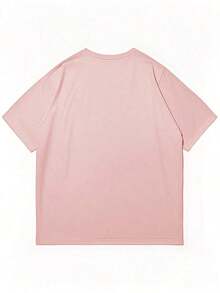 Men's Solid Color Short Sleeve T-Shirt, Comfortable, Breathable, For Summer. - Pink - View 4