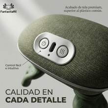 Masajeador de Cuello y Hombros Premium, Diseño Biónico de Manos Reales con Calefacción Ajustable 40°/45°, Inalámbrico con Malla Transpirable para Relajación Multiescena - Verde - Ver 7
