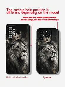 1个精密穿孔边缘彩绘动物狮子设计加厚防震保护手机壳，兼容 16/16 Pro/16 Plus/16 Pro Max、15 Pro Max、13、P14、P11、XS、XR、7/8、P7/8 Plus、Galaxy S25/S25 Plus/S25/S25 Ultra、Galaxy A16 4G、Galaxy A36、Galaxy A56、Galaxy A26、A50、A12、A32、A52、A72、A51、A21S、A13、A14、S22 Ultra、S23、A33、A53、S20 FE、11 Youth、12 Pro、12/12X、Note 11、9A、9C、Poco X3 NFC、10、9、Note 9、12C、Note 11 Pro。 10C，Note 8 Pro - 彩色 - 查看 5