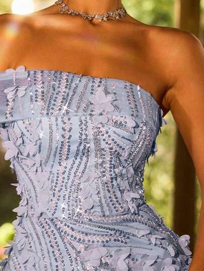 Faeriesty Elegante vestido corto de lápiz con un hombro, con lentejuelas, aplicaciones y lentejuelas de contraste para uso formal de noche, vestido de primavera y atuendos de verano para mujer