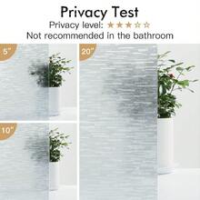 Window Privacy Film, Frosted Glass Film, Sun Blocking Static Cling For Bathroom & Office, Heat Control Anti Glare Removable, UV Rejection Non-Adhesive Covering For Home - 1PC - View 6