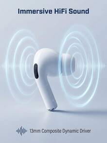 V5.3蓝牙耳机，具备ENC降噪功能、强劲低音立体声、24小时超长续航、轻巧入耳式设计、免提通话功能，兼容所有智能手机 - 查看 2