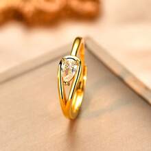 1 pieza Anillo de banda de eternidad con trébol de cuatro hojas y flor estrellada de estilo vintage francés de acero inoxidable, lujoso y de moda con micro-incrustaciones - Anillo de diamantes con flor de cuatro hojas - Ver 19