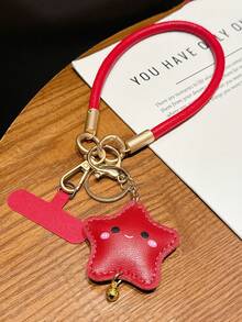 1 chiếc móc khóa đeo tay hình ngôi sao mềm mại, mặt dây chuyền hình chuông dễ thương, móc khóa chống thất lạc tiện dụng. - Nhiều màu - Xem 20