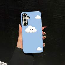 Funda para teléfono: Funda para teléfono dos en uno con diseño de nube y cara sonriente, adecuada para Samsung Galaxy A57 A37 A25 A17 A16 A06 A56 A55 A54 A53 A52 A36 A35 A34 A32 A26 A23 A15 A14 A13 5G A71, resistente a arañazos, cubierta protectora moderna, a prueba de caídas, a prueba de golpes, adecuada para varios modelos de  17, 16, 15, 14, 13, 12, 11, Plus, Air, Pro, Max, Galaxy S21, S22, S23, S24, S25, S26 FE, Edge, Pus, Ultra. - Color mixto 1 - Ver 2