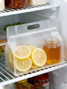 Vertical Food Storage Bags - Reusable, Transparent Material, Zipper Sealed, Suitable For Snacks, Pasta, Coffee, Tea | Freeze-Proof, Leak-Proof Seal, Space-Saving Kitchen Storage Solution, Gift Bags, Food Bags - Multicolor - View 5