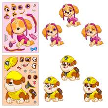 6pcs/Set Paw Patrol Cartoon Stickers, Interactive Parent-Child DIY Puzzle Stickers, Versatile Decorative Stickers, Ideal Gift Choice, Random Styles - Multicolor - View 6