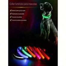 Collar Para Mascota Iluminado Con Luz Led y Bola Led RGB - Multicolor - Ver 10