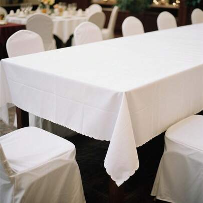 1pc Wedding Long Tablecloth, Family Gathering Tablecloth For Parties And Outdoor Events, Square Tablecloth To Protect Tabletop, High-End Living Standard, Suitable For Indoor And Outdoor Use
