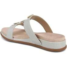 Vionic Serra Women's T-Strap Slip-On Supportive Sandal - 9.5 Wide-Taupe Grey - 查看 2