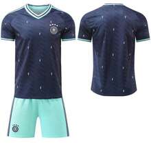 German Football Jersey Set Of 2, Adult And Youth Sportswear, Sportswear, Men's Summer Clothing, T-Shirt Set, Suitable For Football, Badminton, Basketball, Cycling, Blue, Sportswear. - Vớ không có thông tin về kích cỡ - Xem 5