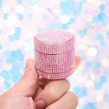 Pink Rhinestone Herb Grinder 4-Layer Bling Crystal Grinder-40mm - Pink - View 2