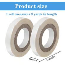 2/3 cuộn băng dính nối tóc, băng dính nối tóc 3 yard dùng cho tóc giả, hai mặt siêu bám dính (màu trắng) - Xem 2