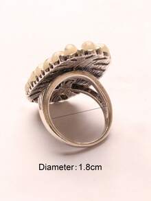 1 chiếc nhẫn oval sọc đen trắng thời trang - Màu sắc hình ảnh - Xem 2