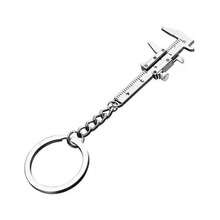 Silver Fashion Mini Vernier Caliper Keychain, Zinc Alloy 3D Moving Precision Micro Pocket Vernier Caliper Key Ring, Car Key Fob, Caliper Size Measurement - Vernier Caliper Keychain - View 9